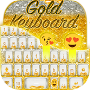 Gold Glitter Emoji Keyboard 👑  Icon