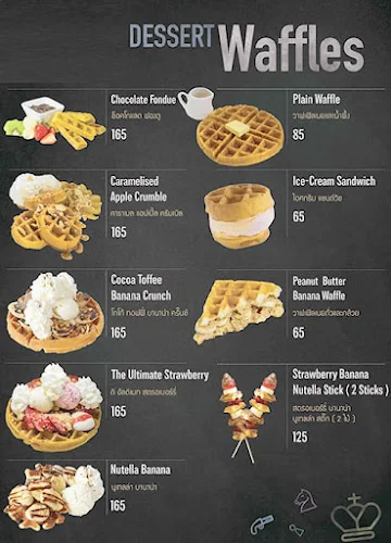 Just Waffles menu 