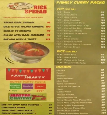 Mast Kalandar menu 