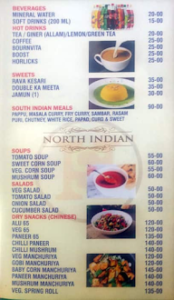 Sri Surabhi Udipi Hotel menu 2