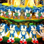 sonic stuffed animals in Odaiba, Japan 