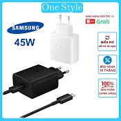 Sạc Samsung 45W, Củ Sạc Nhanh 45W Samsung Cho Galaxy Note 10 Plus/S20 Ultra/ Tab S7/ Tab S7 Plus/ Tab S7 Fe_Onestyle