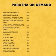 Paratha On Demand menu 1