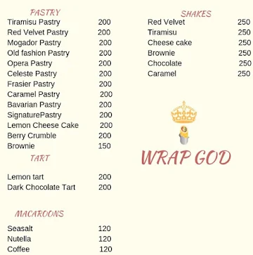 Wrap God menu 