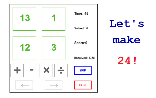 4 Numbers game! chrome extension