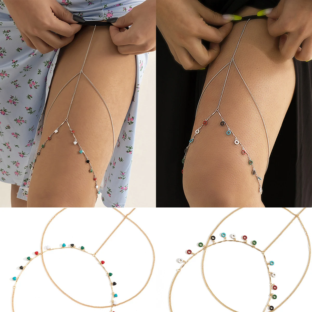 Title 3, Strand ronde franje body chain dames dijketting...