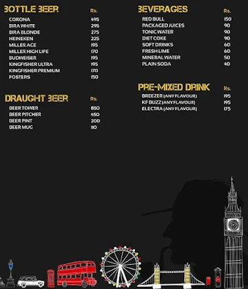 Sherlock's Pub menu 