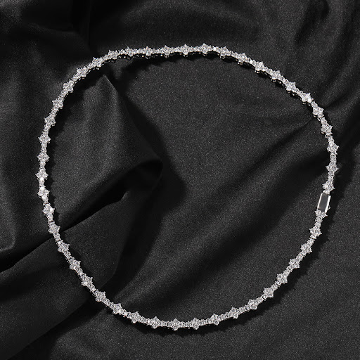 Title 13, Zircon Tennis Chain Mens Hip Hop Necklace, a d...