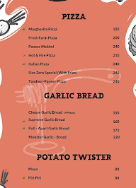 Size Zero Cafe menu 3