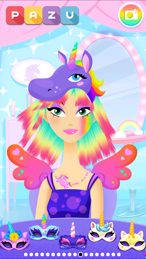 Girls Hair Salon Unicorn - Hairstyle kids games screenshot 3
