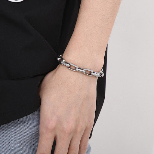 Title 8, Mens Titanium Steel Hip Hop Geometric Personal...
