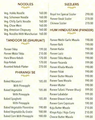 Royal Inn Restaurant menu 2