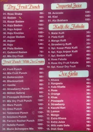 Mayur Pan House menu 1