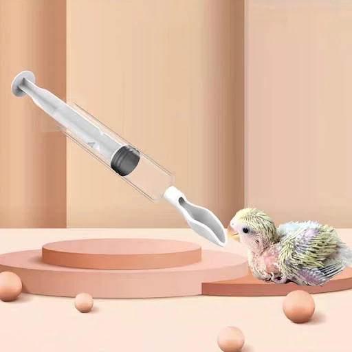 4PC/set Mini Bird Baby Feeder with Scale Plastic Removable Spoon Gavage Tube Parrot Liquid Food Feeding Tool Food Grade