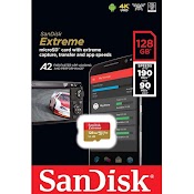 Thẻ Nhớ Microsdxc Sandisk Extreme 128Gb V30 U3 4K A2 R190Mb/S W90Mb/S (Vàng)