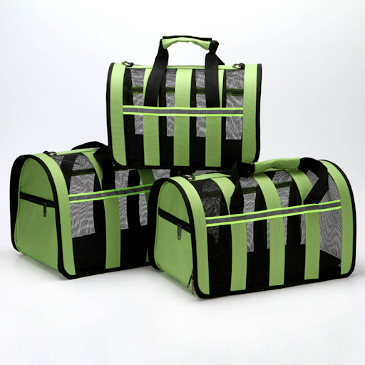 Dog Soft-sided Travel Carrier Portable Pet Dog Cat Airline Bags Mesh Window Travelling Carrying Bag for Small Medium Dog