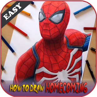 How To Draw Spiderman Homecoming Easy Stahuj Cz