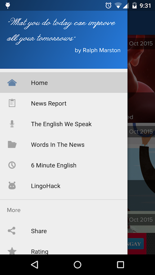 Android application Learning English : BBC Lessons screenshort