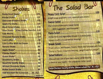 Big Yellow Door menu 