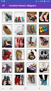 Crochet Patterns Slippers Free App - náhled