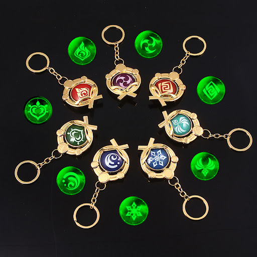 Title 3, Genshin Impact Double-sided Glass Luminous Keyc...