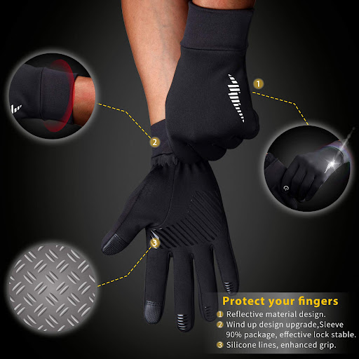 Title 5, Outdoor Full Finger Fleece Gloves Touch Screen ...