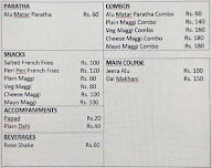 Punjabi Paratha menu 1