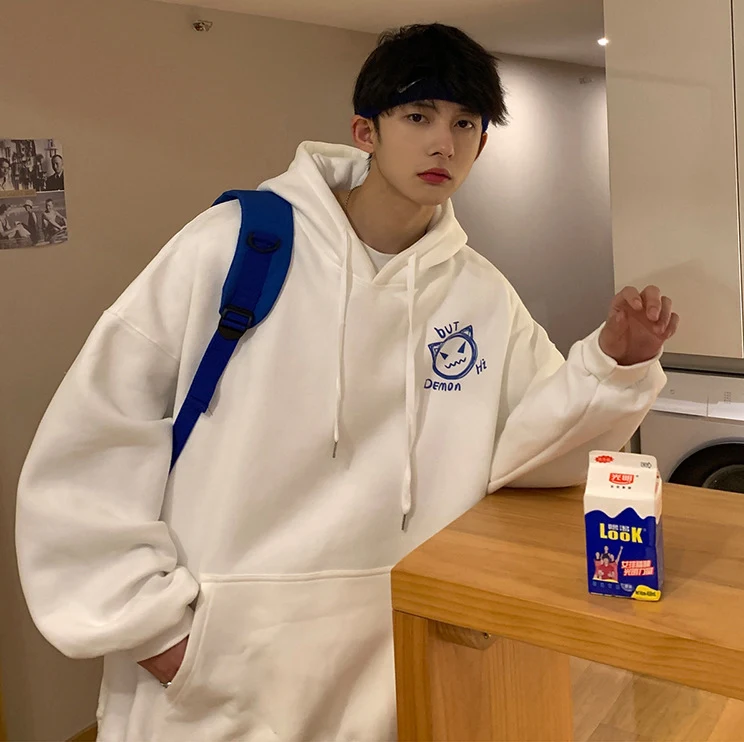 Title 12, Mens Hooded Velvet Padded Loose Pullover Coat ...