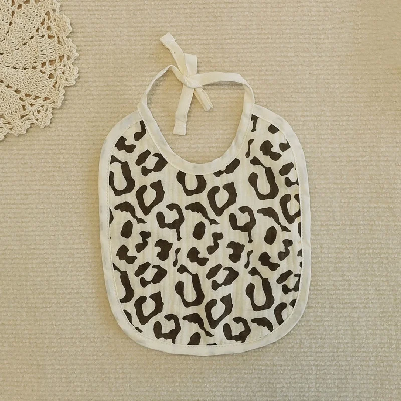 Babador para bebê estilo Ins, gaze de algodão macio com cordão e toalha para água, absorvente e delicado, perfeito para higiene.
