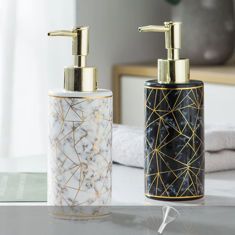 Title 2, Marmeren keramische lotion shampoo fles badkame...