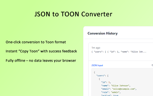 JSON to TOON Converter screenshot 1