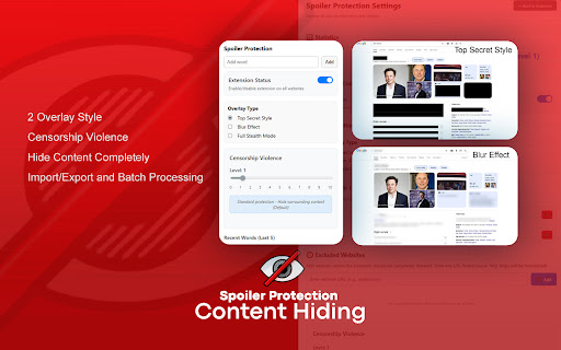 Spoiler Protection and Content Hiding