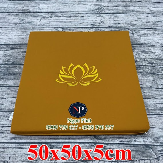 Nệm Ngồi Thiền Mandala 50X50X5Cm Phật Giáo Và Yoga - Ruột Nệm Siêu Bền T60