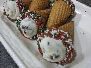 Ice cream cones make fast and easy shells.