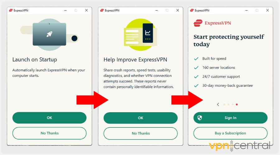 expressvpn sign up process