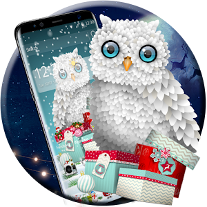 Download Cute Owl Christmas Theme Snowfield Wallpaper For PC Windows and Mac