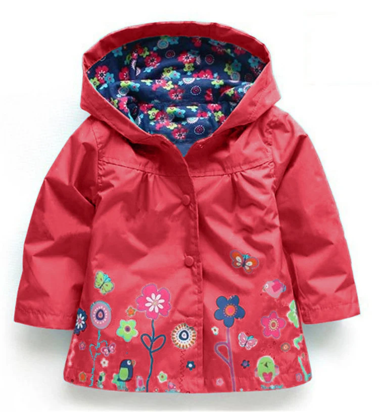 Title 21, Jaqueta Shell Infantil Feminina com Flores Fofa...