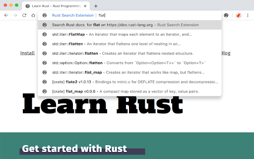 Rust Search Extension