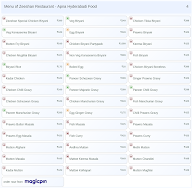 Zeeshan Restaurant - Apna Hyderabadi Food menu 4