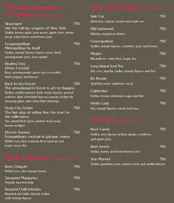 Tease - Vivanta By Taj menu 