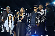 AKA's daughter Kairo Owethu Forbes, mother Lynn Forbes and father Tony Forbes. AKA won best Artist of the Year, Best Collaboration, Best Hip Hop Artist and Best Male Artist at the Metro FM Music Awards 2023 at Mbombela Stadium, Mpumalanga.