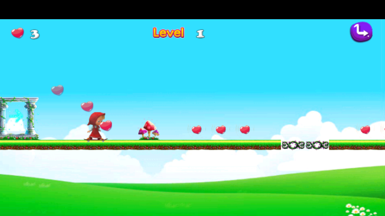   Masha Jump and the Bear Run Game- 스크린샷 