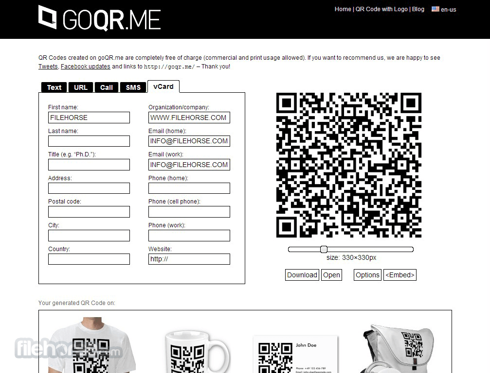 GoQR-QR code generator 