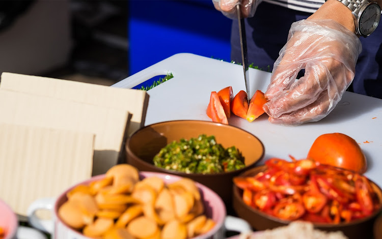 More plastic comes in the form of the hideous chopping boards and gloves.