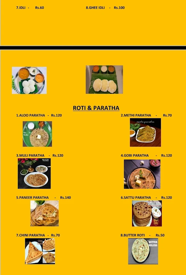 BABA Restaurant menu 