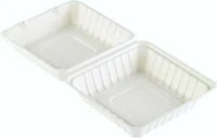 Varmmatboks DUNI (50) bagasse 1000ml hvit (Org.nr.192072)