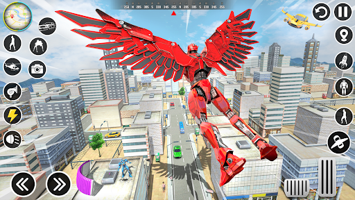 Screenshot Police Flying Car Robot Game