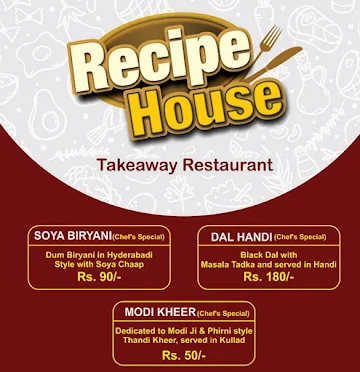 Recipe House menu 