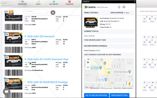 Carketa Vehicle Information chrome extension