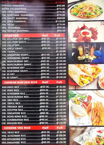 Kings Shawarma And Chinese menu 